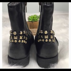 Libby Edelman Meredith Black Studded Boots, 9.5